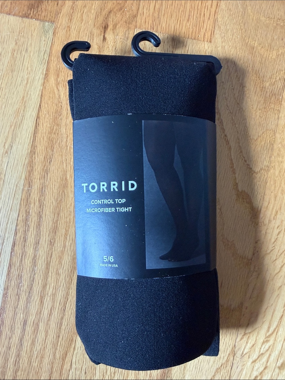 torrid Black Control Top Microfiber Tights - Opaque